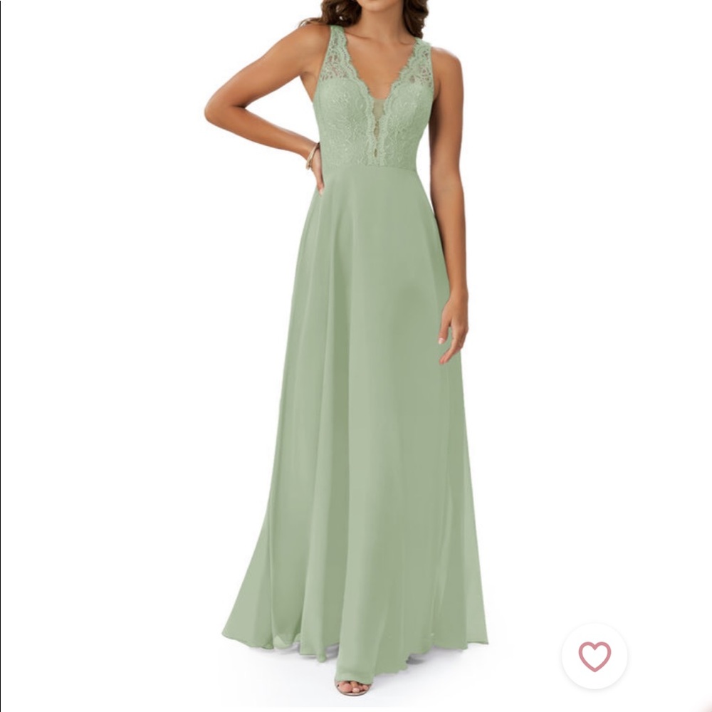 Azazie Darlene bridesmaid dress- Dusty Sage
